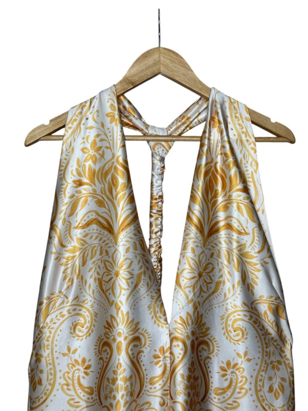 Parker The Nia Romantic Printed Open Back Halter Maxi Dress Paisley Dandelion - Picture 6 of 12
